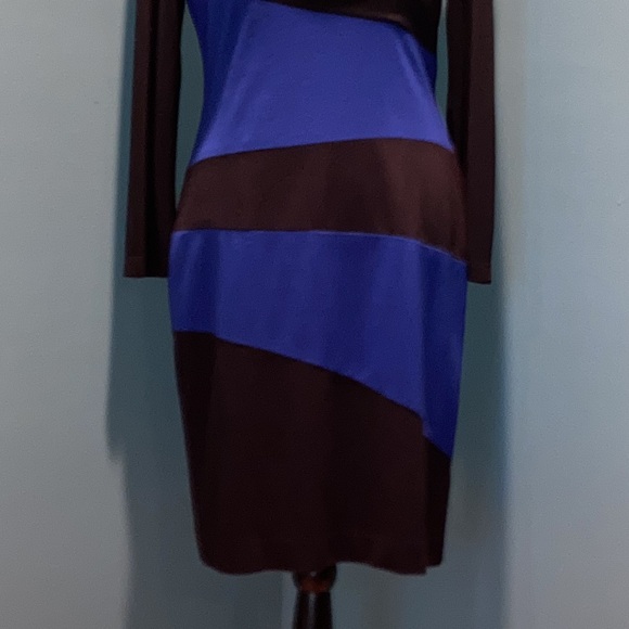 Julia Jordon Black and Blue Dress Size 8 - Picture 3 of 14